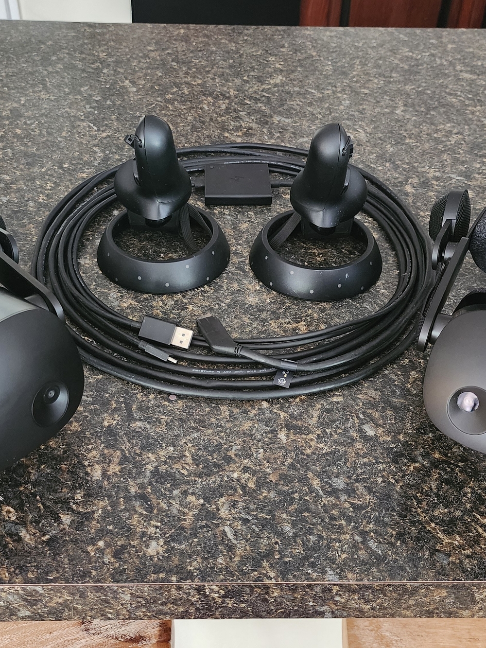 TWO Microsoft HP REVERB G2 V2 W/ Motion Controllers and Cables